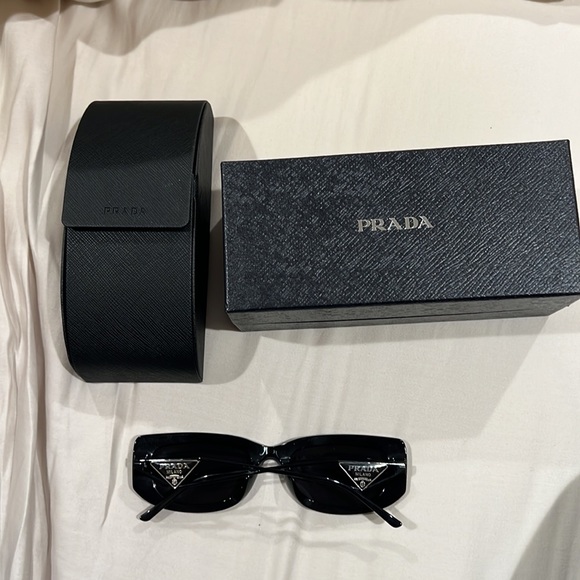 Prada
Triangle Logo Rectangle Acetate & Metal Sunglasses - Picture 5 of 7